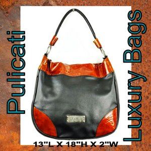 PULICATI Designer Leather Shoulder Bag